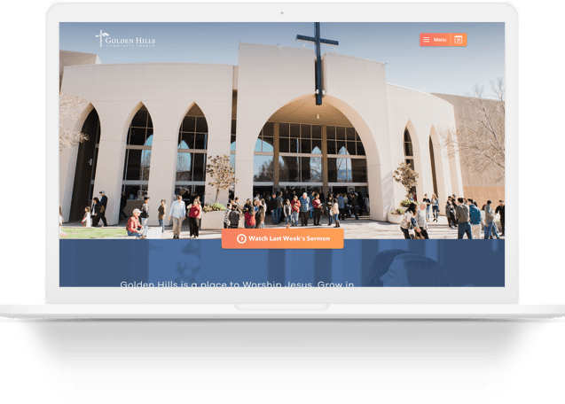 Golden Hills Community Church Website Mockup